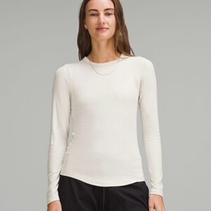 lululemon athletica Cream Long Sleeve Tee